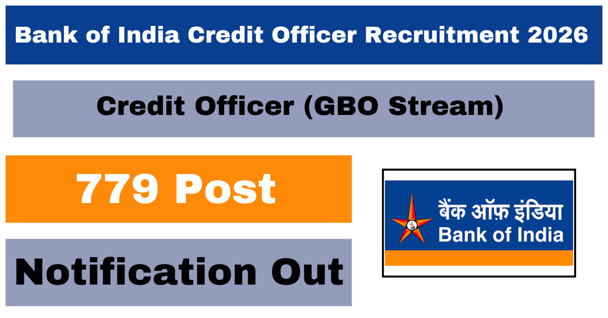 Bank of India Credit Officer Recruitment 2026
