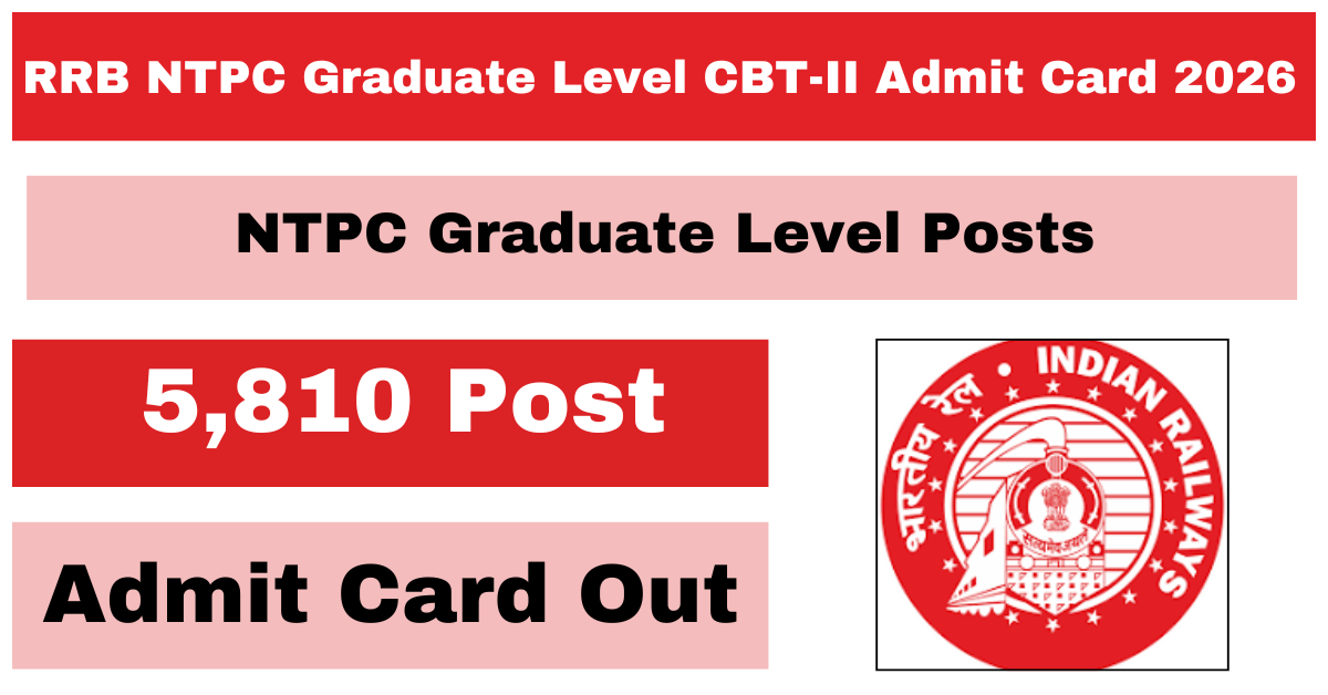 RRB NTPC Graduate Level CBT-II Admit Card 2026RRB NTPC Graduate Level CBT-II Admit Card 2026