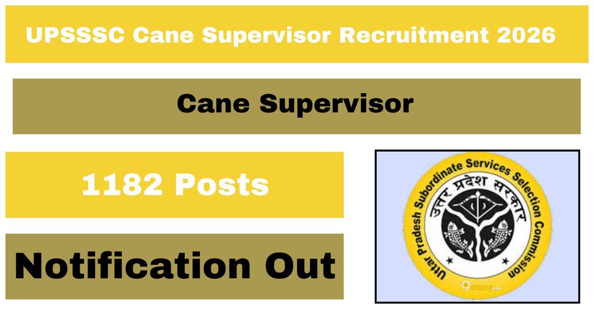 UPSSSC Cane Supervisor Recruitment 2026