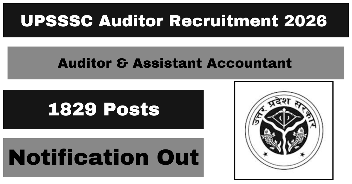 UPSSSC Auditor Recruitment 2026